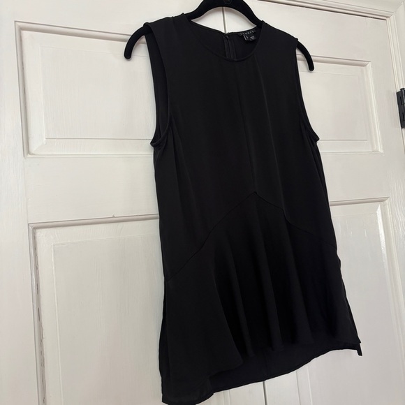 Theory 100% Silk Black Size Small Sleeveless Blouse Top Shirt Tunic Quiet Luxury - Picture 5 of 14